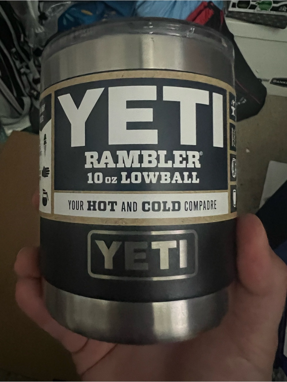 Black Yeti Rambler 10 oz Lowball Stainless Steel